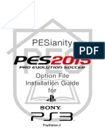 PESianity PES2015 Option File Installation Manual For PS3
