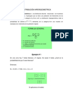 DISTRIBUCIÓN HIPERGEOMETRICA