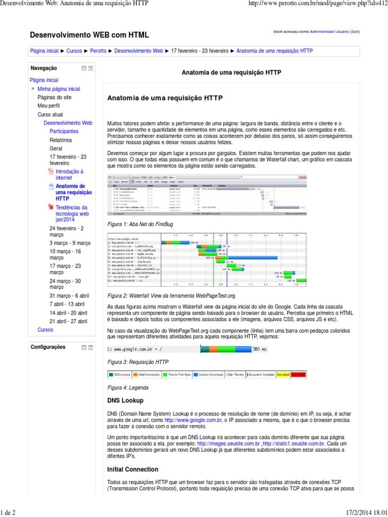 Desenvolvimento Web Anatomia de Uma Requisição HTTP | PDF | Protocolo ...