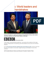 In Pictures World Leaders and Awkward Handshakes