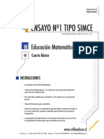 Ensayo1 Simce Matematica 4basico 2014 PDF