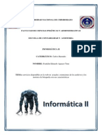 Servicios disponibles en la web en  ecuador, extensiones de los archivos y los motores de búsqueda con sus características. 