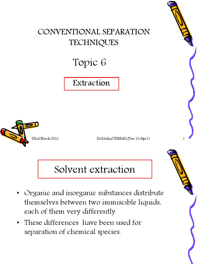 Conventional Solvent Extraction Techniques | PDF