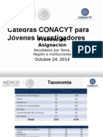 Informe Resultados Asignacion de Catedras Conacyt