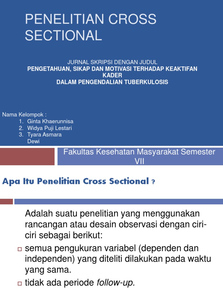 Penelitian Cross Sectional