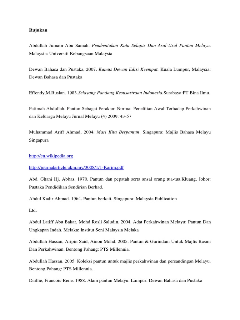 Rujukan Pantun Pdf