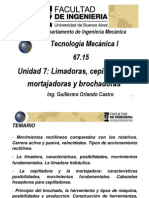 Unidad 7: Limadoras, Cepilladoras, Mortajadoras y Brochadoras