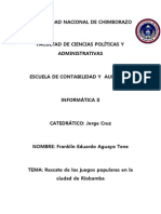 Rescate de Los Juegos Populares en La Ciudad de Riobamba