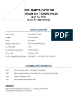 CV Prof Madya Dato DR Halim Tamuri