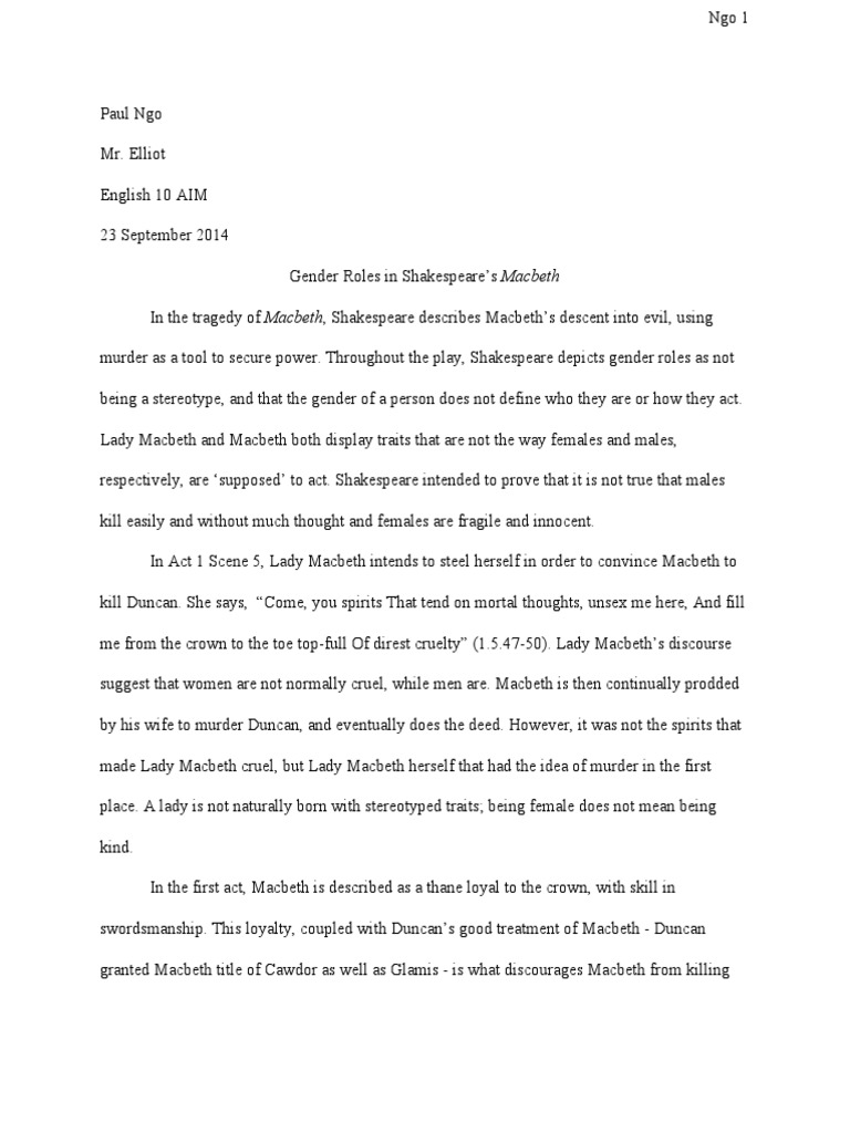 Gender in macbeth picture