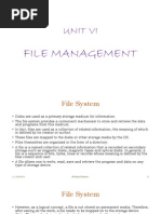 Unit Vi: File Management