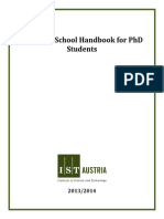 Graduate School Handbook For PHD Students