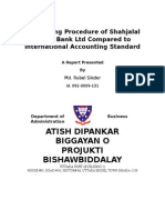 Accounting Procedure of Shahjalal Islami Bank Ltd Compared to International Accounting Standard