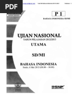 Soal Un Bahasa Indonesia SD p1 2013