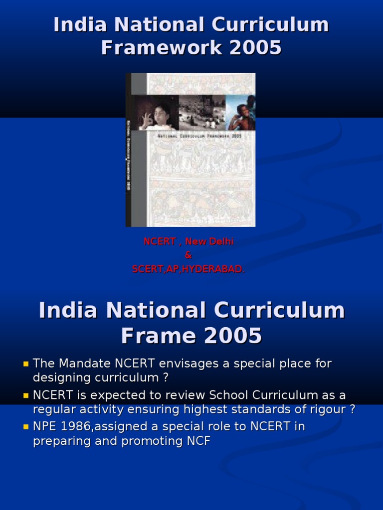India National Curriculum Framework 2005 | PDF | Curriculum | Schools