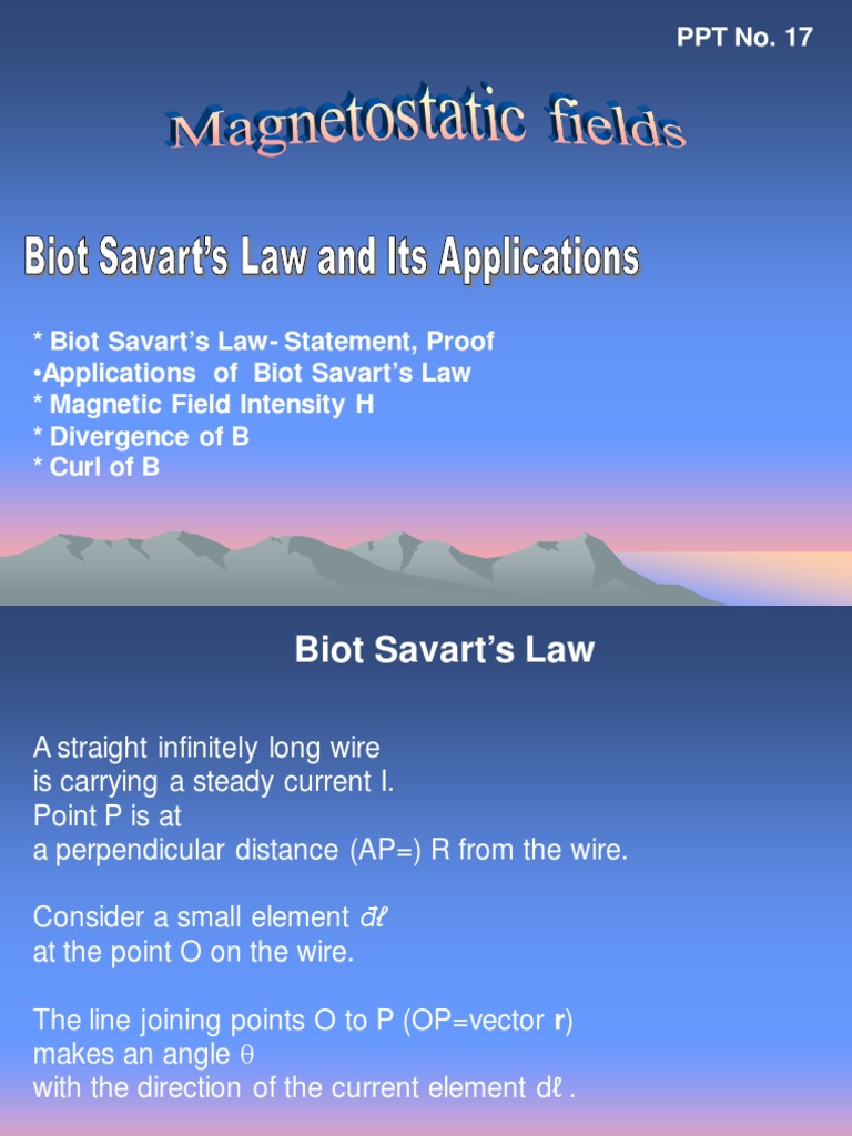 Applications of Biot-Savart Law | PDF | Teaching Methods & Materials ...