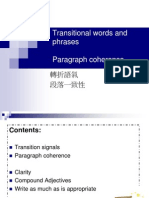 W9 - Transitional Words or Phrases and Paragraph Coherence