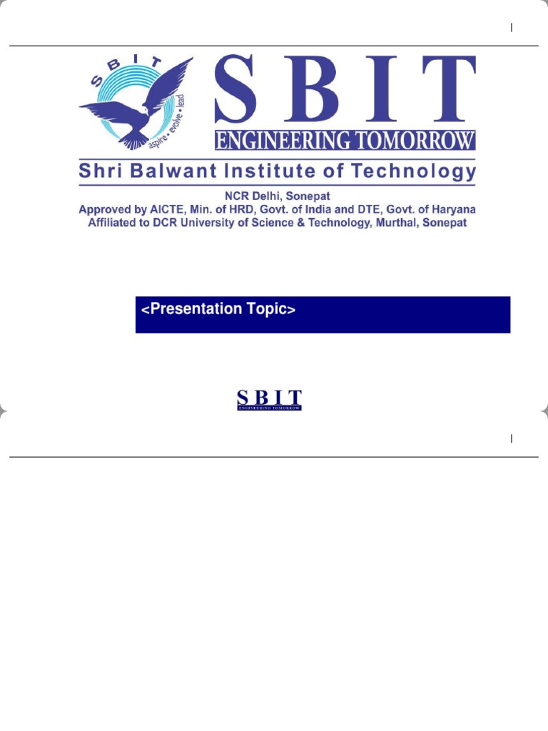SBIT PPT Format | PDF