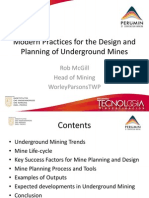 Modern Practices For The Design and Planning of Underground Mines