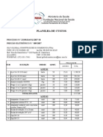 Planilha de Custos FUNASA