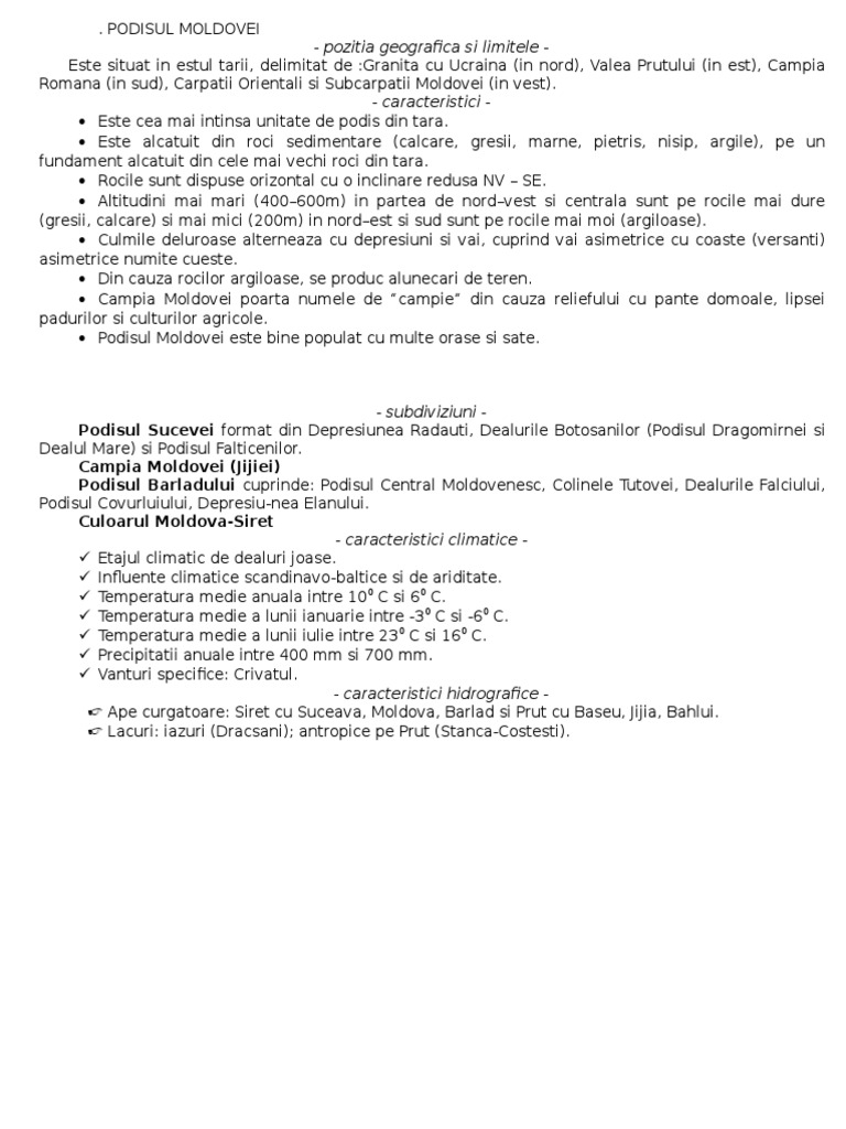 Podisul Moldovei | PDF