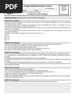 Avaliação 1 Bim Sociologia 3 Série Manhã - Marcio