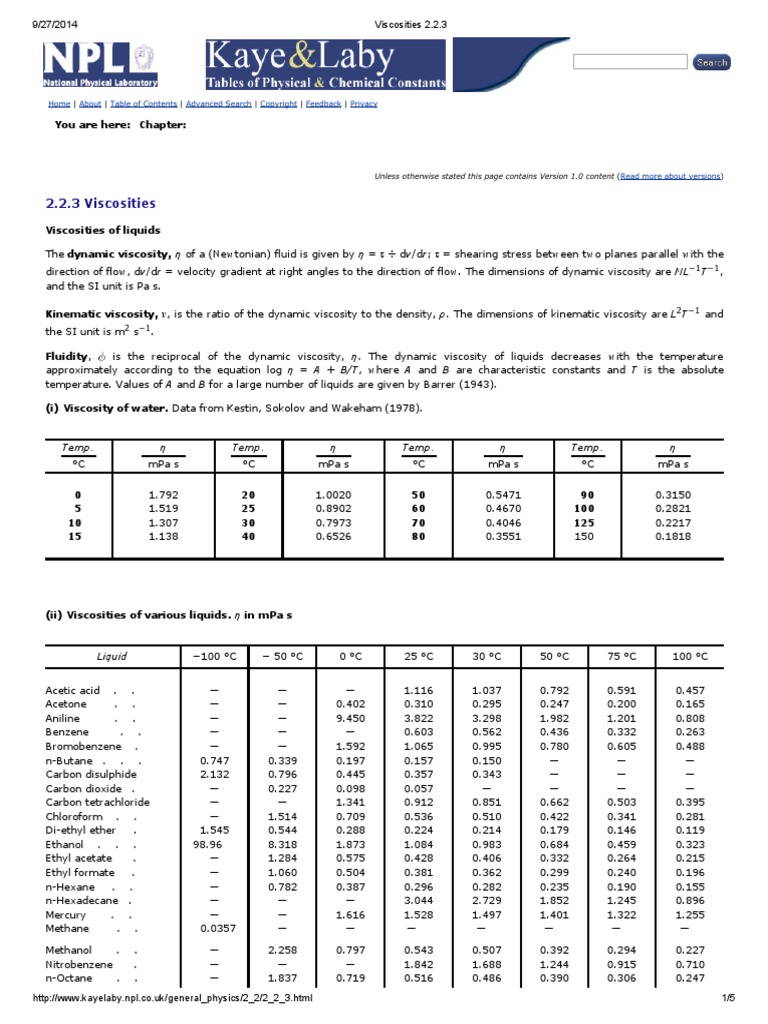 2.2.3 Viscosities: Home About Advanced Search Feedback Privacy | PDF ...