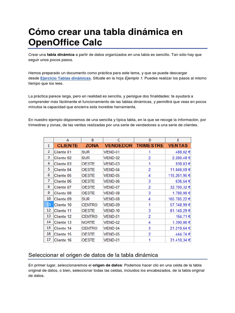 Tab Dinamica Openoffice PDF Tabla (base de datos) Point and Click