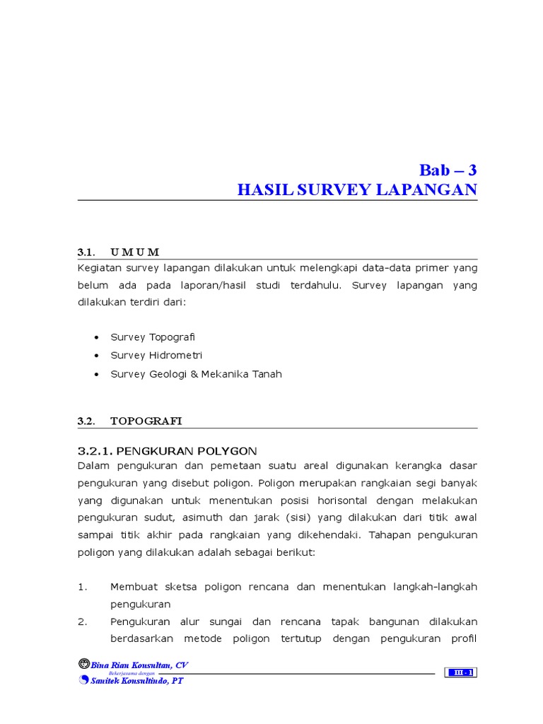Contoh Laporan Hasil Survey Lokasi Seputar Laporan
