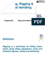 Slinging, Rigging & Manual Handling: Prepared By: Masood-Ur-Rehman