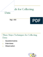 Methods For Collecting Data