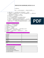 Examen Niveau A1-A2 