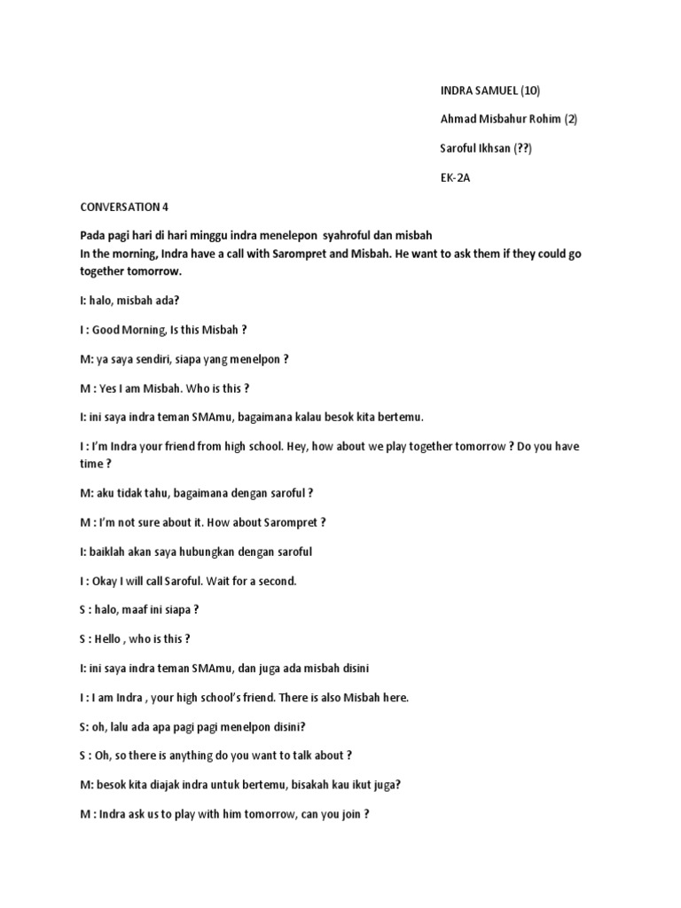 Conversation 4 | PDF | Career & Growth | Language Arts & Discipline