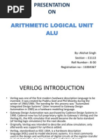 Arithmetic Logical Unit ALU: By-:Akshat Singh Section - : E1113 Roll Number-: B-50 Registration No-: 11004367