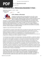 Andreas Maia - Para Onde Vai a Democracia Socialista (Pt VIII)