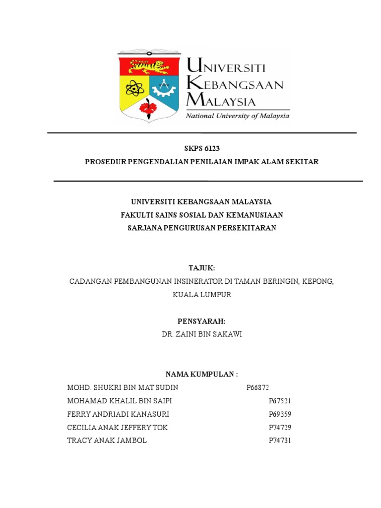 Cover Page Ukm PDF
