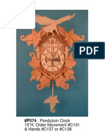 #P574 - Pendulum Clock: 15"H. Order Movement #C131 & Hands #C137 or #C138