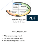 Risk Managemen: T by Sarah O. Cruz