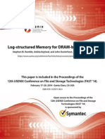 Log-structured Memory for DRAM-based Storage Maximizes Utilization