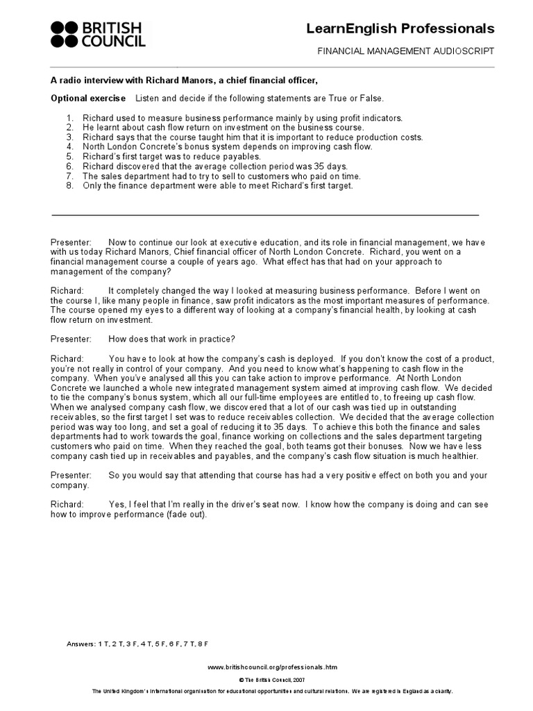 Financial Management | PDF | Chief Financial Officer | Business
