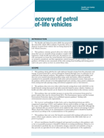 The Safe Recovery of Petrol From End of Life Vehicles