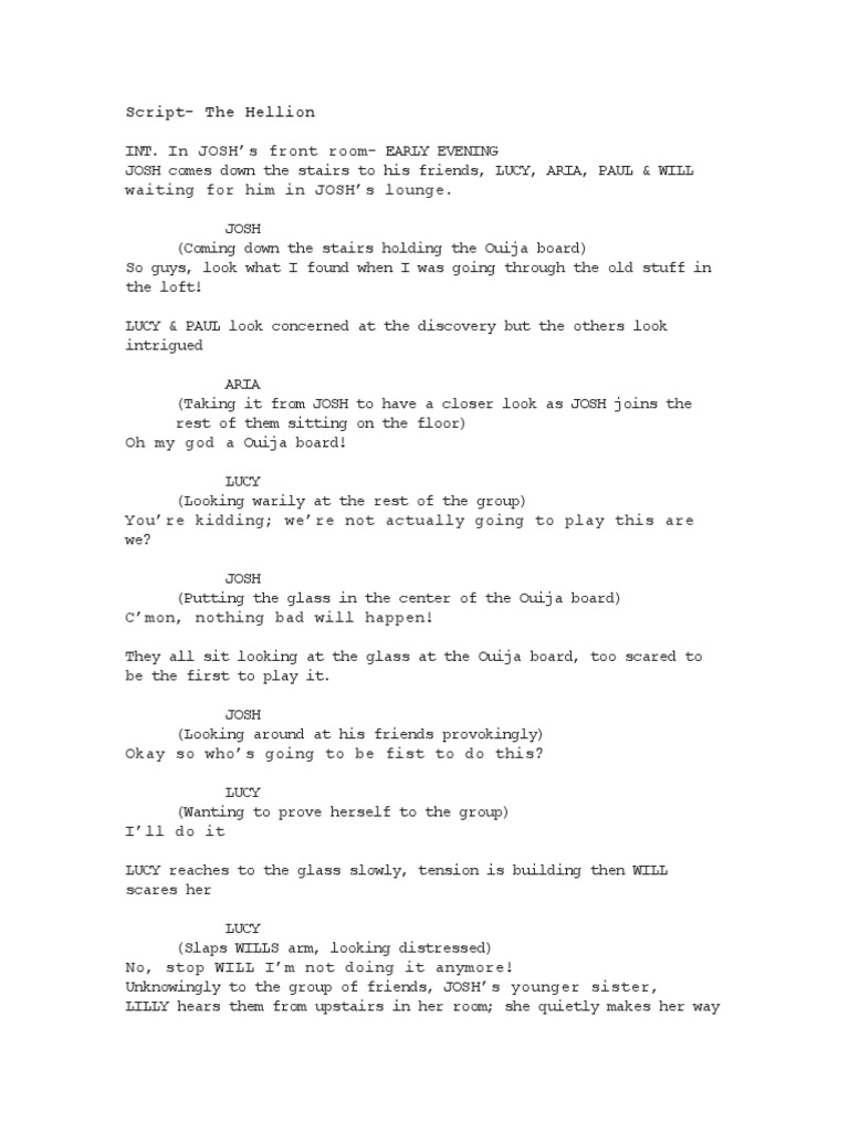 The Hellion Script | PDF