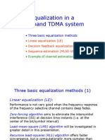 Equalization in A Wideband TDMA System: - Three Basic Equalization Methods