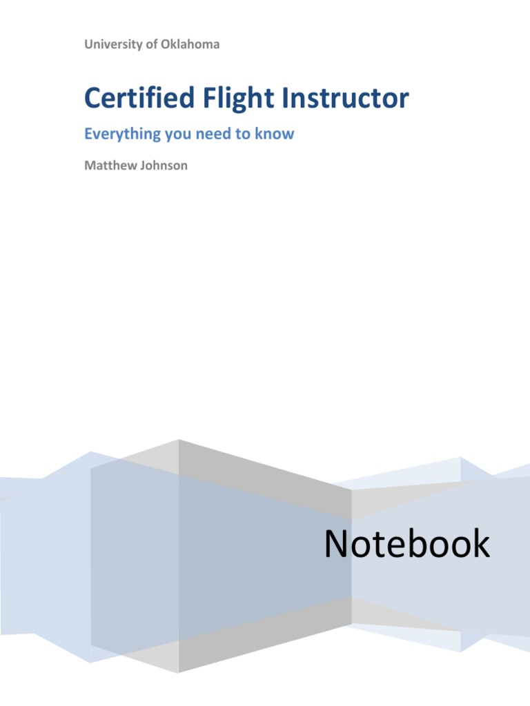 CFI Notebook: Essential Flight Instructor Guide | PDF | Hypoxia ...