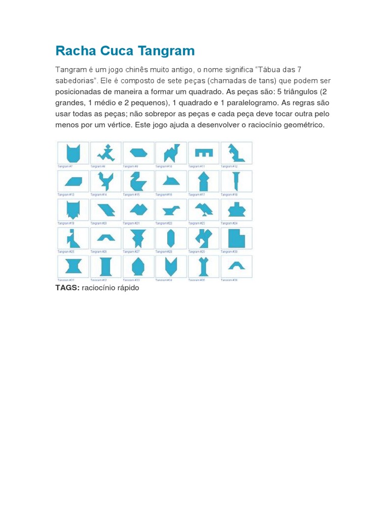 Racha Cuca Tangram | PDF