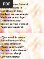 Eu Simt Ca Vine Domnul