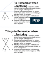 Tips For Factoring
