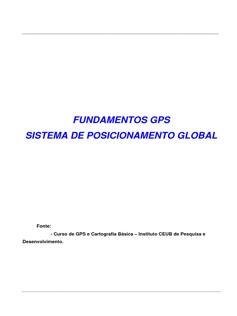 Fundamentos do Sistema GPS | PDF | Tecnologia e Engenharia