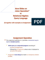 Learn Relational Algebra Division & Assignment Operations
