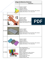 Catalogo de Cargadores y Baterias Externas.